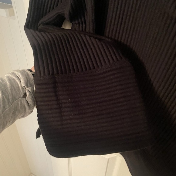 TAHARI SPORT Sweater Womens Small Black Ribbed Flared Sleeve Pullover Mock Neck - Picture 7 of 11